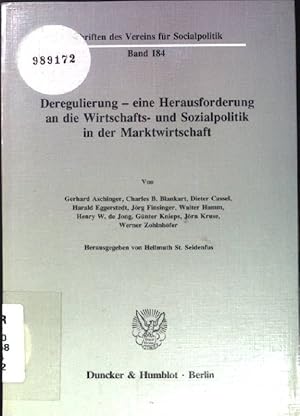 Bild des Verkufers fr Deregulierung- eine Herausforderung an die Wirtschafts- und Sozialpolitik in der Marktwirtschaft. Verein fr Socialpolitik: Schriften des Vereins fr Socialpolitik ; N.F., Bd. 184 zum Verkauf von books4less (Versandantiquariat Petra Gros GmbH & Co. KG)