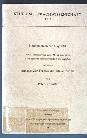 Immagine del venditore per Bibliographien zur Linguistik; mit einem Anhang: Zur Technik der Titelaufnahme venduto da books4less (Versandantiquariat Petra Gros GmbH & Co. KG)