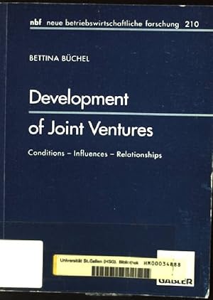 Image du vendeur pour Development of joint ventures : conditions - influences - relationships. Neue betriebswirtschaftliche Forschung ; Bd. 210 mis en vente par books4less (Versandantiquariat Petra Gros GmbH & Co. KG)