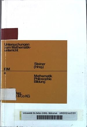 Immagine del venditore per Mathematik - Philosophie - Bildung. IDM-Reihe ; Bd. 4 venduto da books4less (Versandantiquariat Petra Gros GmbH & Co. KG)