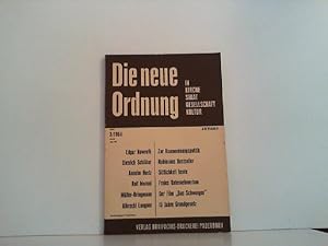 Seller image for DIE NEUE ORDNUNG in Kirche, Staat, Gesellschaft, Kultur. 18. Jahrg., Heft 3., Juni 1964. for sale by Zellibooks. Zentrallager Delbrck