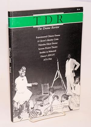 Seller image for tdr: the drama review vol. 30, #4 (T112), Winter 1986; Experimental Chinese Drama for sale by Bolerium Books Inc.