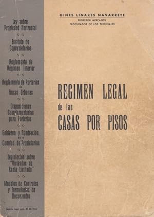 Immagine del venditore per REGIMEN LEGAL DE LAS CASAS POR PISOS venduto da Librera Vobiscum