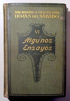 Imagen del vendedor de HOJAS DEL SBADO VI. ALGUNOS ENSAYOS - Barcelona 1920 a la venta por Llibres del Mirall