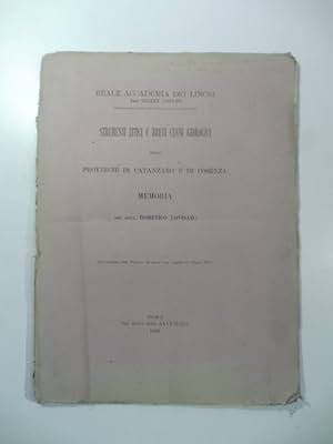 Strumenti litici e brevi cenni geologici sulle provincie di Catanzaro e di Cosenza