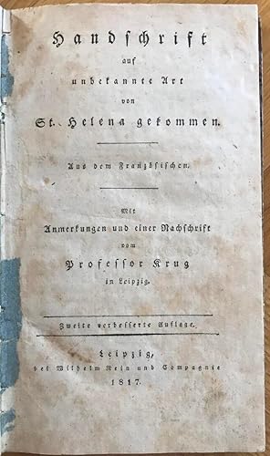 Sammelband mit 3 Schriften. - I.: (Lullin de Chateauvieux, Jacob Frédéric): Handschrift auf unbek...