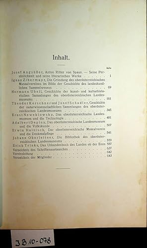 Jahrbuch des oberösterreichischen Musealvereins. 85. Band