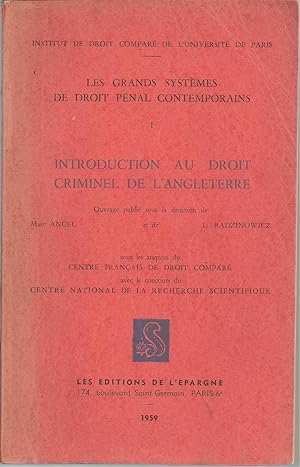 Introduction Au Droit Criminel De L'angleterre