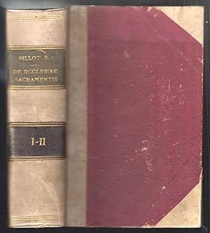 Bild des Verkufers fr De Ecclesiae Sacramentis. Commentarius in tertiam partem S. Thomae. zum Verkauf von Antiquariat Burgverlag