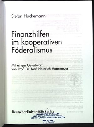 Bild des Verkufers fr Finanzhilfen im kooperativen Fderalismus. Gabler Edition Wissenschaft zum Verkauf von books4less (Versandantiquariat Petra Gros GmbH & Co. KG)