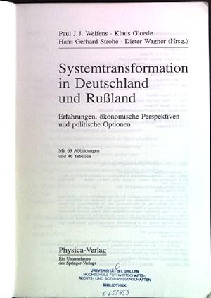 Imagen del vendedor de Systemtransformation in Deutschland und Ruland: Erfahrungen, konomische Perspektiven und politische Optionen. Wirtschaftswissenschaftliche Beitrge ; Bd. 169 a la venta por books4less (Versandantiquariat Petra Gros GmbH & Co. KG)