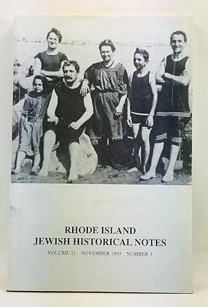 Bild des Verkufers fr Rhode Island Jewish Historical Notes, Volume 11, Number 3 (November 1993) zum Verkauf von Cat's Cradle Books