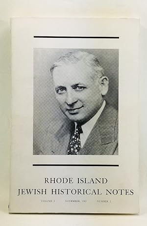 Seller image for Rhode Island Jewish Historical Notes, Volume 5, Number 1 (November 1967) for sale by Cat's Cradle Books