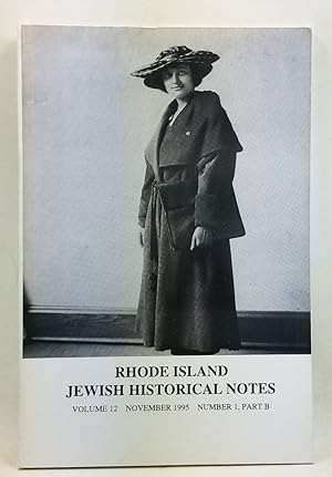 Bild des Verkufers fr Rhode Island Jewish Historical Notes, Volume 12, Number 1, Part B (November 1995) zum Verkauf von Cat's Cradle Books