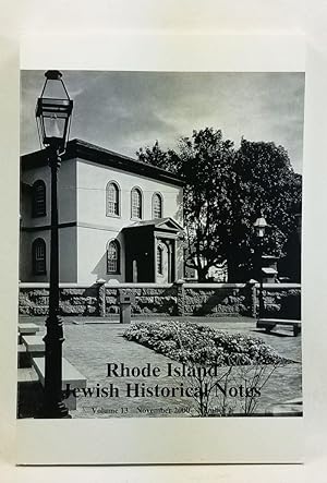 Bild des Verkufers fr Rhode Island Jewish Historical Notes, Volume 13, Number 2 (November 2000) zum Verkauf von Cat's Cradle Books