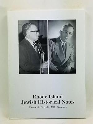 Seller image for Rhode Island Jewish Historical Notes, Volume 13, Number 4 (November 2002) for sale by Cat's Cradle Books