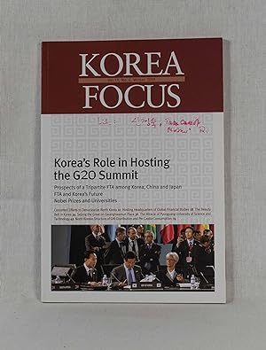 Seller image for Korea Focus, Volume 17, No. 4 (Winter 2009): Korea's Role in Hosting the G20 Summit, Prospects of a Tripartite FTA among Korea, China and Japan, FTA and Korea's Future, Nobel Prizes and Universities. for sale by Versandantiquariat Waffel-Schrder