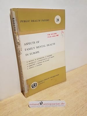 Seller image for Aspects of family mental health in Europe Public Health Papers for sale by Roland Antiquariat UG haftungsbeschrnkt