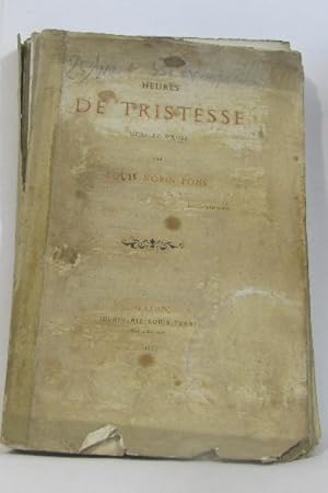 Imagen del vendedor de Heures de tristesse vers et prose a la venta por crealivres