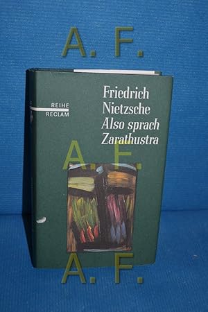 Bild des Verkufers fr Also sprach Zarathustra : ein Buch fr Alle und Keinen zum Verkauf von Antiquarische Fundgrube e.U.