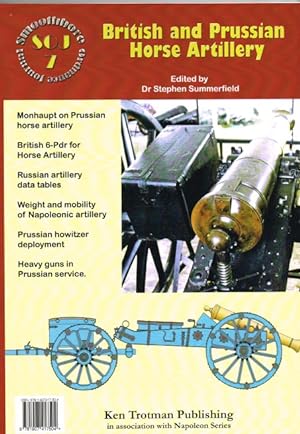 Seller image for SMOOTHBORE ORDNANCE JOURNAL ISSUE 7: BRITISH AND PRUSSIAN HORSE ARTILLERY for sale by Paul Meekins Military & History Books
