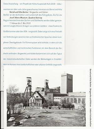 Bild des Verkufers fr Bernd & Hilla Becher - set of 2 documents zum Verkauf von The land of Nod - art & books