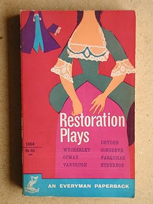Bild des Verkufers fr Restoration Plays. zum Verkauf von N. G. Lawrie Books