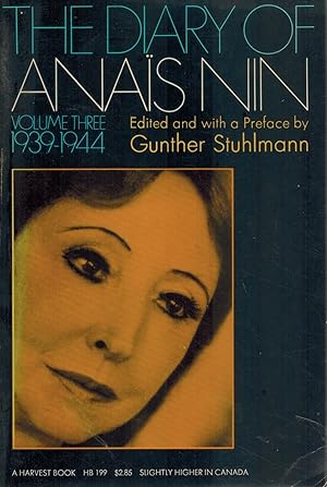 Seller image for DIARY OF ANAIS NIN VOL 3 1939 - 1944 for sale by Books on the Boulevard