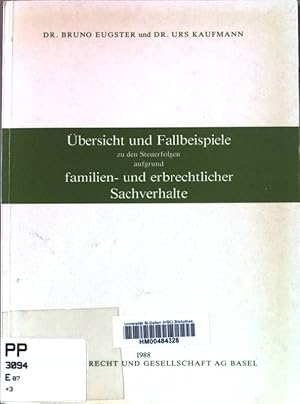 Bild des Verkufers fr bersicht und Fallbeispiele zu den Steuerfolgen aufgrund familien- und erbrechtlicher Sachverhalte. zum Verkauf von books4less (Versandantiquariat Petra Gros GmbH & Co. KG)