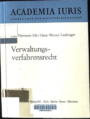 Immagine del venditore per Verwaltungsverfahrensrecht : e. Studienbuch. Academia iuris venduto da books4less (Versandantiquariat Petra Gros GmbH & Co. KG)