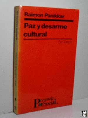 Bild des Verkufers fr PAZ Y DESARME CULTURAL zum Verkauf von Librera Maestro Gozalbo