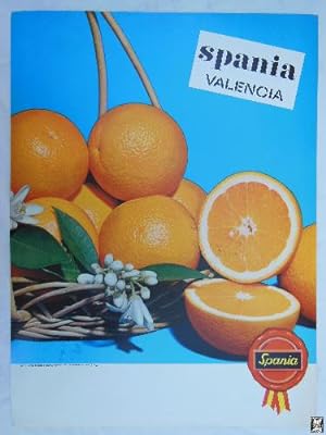 Cartel Publicidad - Advertising Poster : NARANJAS SPANIA VALENCIA.