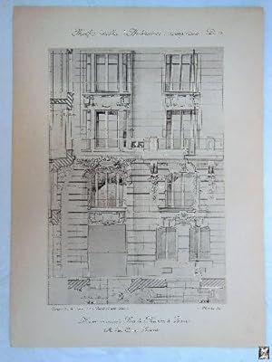 Imagen del vendedor de Antiguo Lmina - Old Plate : MAISON DE RAPPORT, RUE DE MESSINE,  PARIS. a la venta por LIBRERA MAESTRO GOZALBO