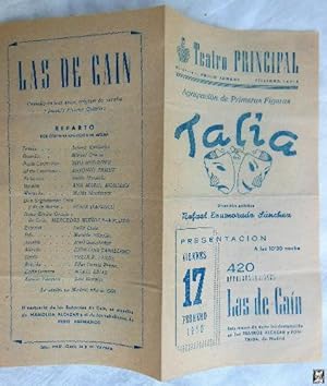 Seller image for Antigua Publicidad - Old Advertising : Agrupacin de Primeras Figuras TALA. LAS DE CAN. for sale by LIBRERA MAESTRO GOZALBO