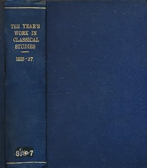 Seller image for The Year's Work in Classical Studies. 1935-1937. 3 volumes bound as 1 for sale by Barter Books Ltd