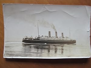 Original Photograph- Ocean Liner, 3 Funnels