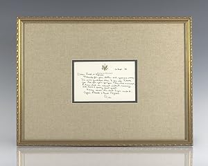 Ronald Reagan Autographed Note Signed.