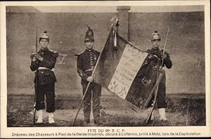 Ansichtskarte / Postkarte Fête du 25e BCP, Drapeau des Chasseurs à Pied de la Garde Impériale