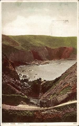 Bild des Verkufers fr Ansichtskarte / Postkarte Jersey Kanalinseln Grobritannien, Devil's Hole zum Verkauf von akpool GmbH