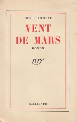 Image du vendeur pour Vent de Mars. mis en vente par Librairie Vignes Online