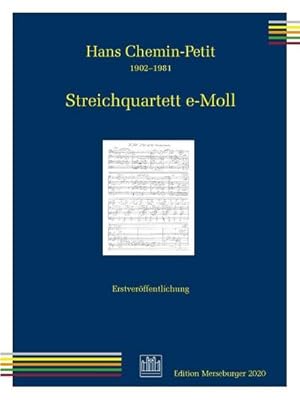 Bild des Verkufers fr Streichquartett e-Moll : Partitur und Stimmen zum Verkauf von AHA-BUCH GmbH