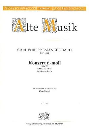 Bild des Verkufers fr Konzert d-Moll Wq22 fr Flte und Streichorchester : fr Flte und Klavier zum Verkauf von AHA-BUCH GmbH