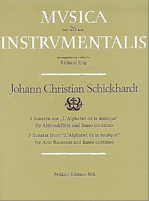 Bild des Verkufers fr 3 Sonaten aus l'Alphabet de laMusique fr Altblockflte und : Bc zum Verkauf von AHA-BUCH GmbH