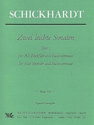 Seller image for 2 leichte Sonaten op.3fr Altblockflte und Bc for sale by AHA-BUCH GmbH