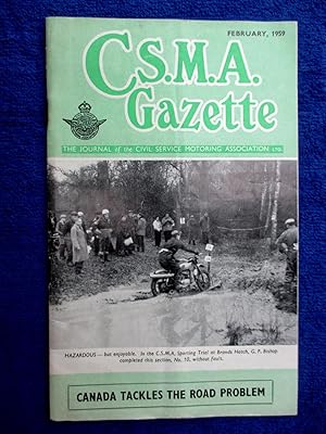 C.S.M.A. Gazette, February 1959, The Journal of the Civil Service Motoring Association. CSMA.