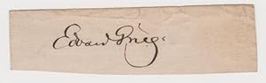 His signature on a slip of paper perhaps cut from a letter.