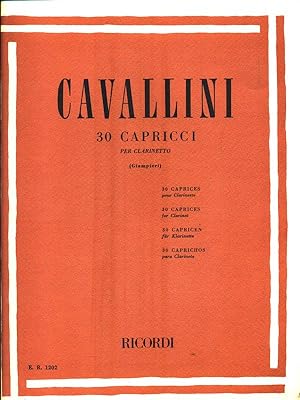 Bild des Verkufers fr 30 Capricci per clarinetto zum Verkauf von Librodifaccia