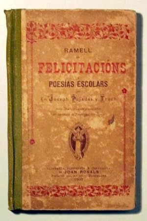 Imagen del vendedor de RAMELL DE FELICITACIONS Y POESIES ESCOLARS - Barcelona 1907 a la venta por Llibres del Mirall