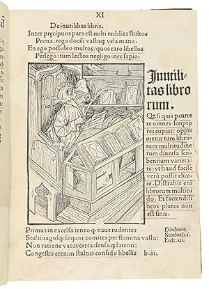 Bild des Verkufers fr Stultifera navis. Tr: Jacobus Locher Philomusus. Add: Thomas Beccadelli; Jacobus Locher Philomosus: Carmina varia]. zum Verkauf von Antiquariat INLIBRIS Gilhofer Nfg. GmbH