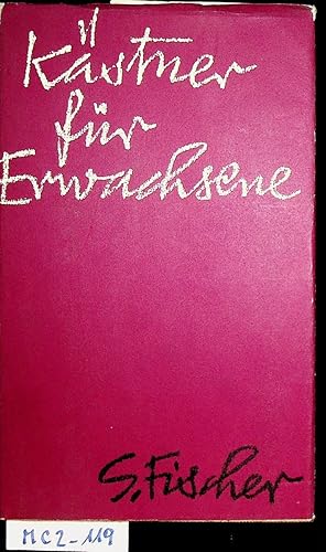 Kästner für Erwachsene. - Leonhardt, Rudolf Walter (Hrsg.)